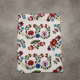   Frissen tartó kenyeres textil zsák,  "Matyó" mintával, Méret: 32x42 cm vagy 25x29 cm