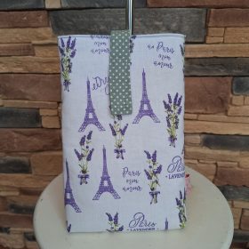   Könyv szütyi /könyv borító /könyv tartó levendula mintával