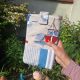 Könyv szütyi /könyv borító /könyv tartó "tengerpart" mintával