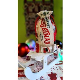 Mikulás/Ajándék zsák "Merry xmas"