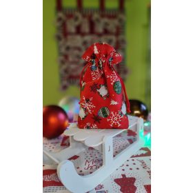 Mikulás/Ajándék zsák "Piros Manók"