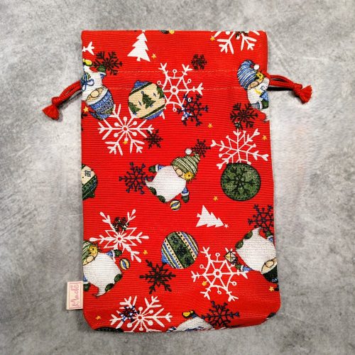 Mikulás/Ajándék zsák "Piros Manók"