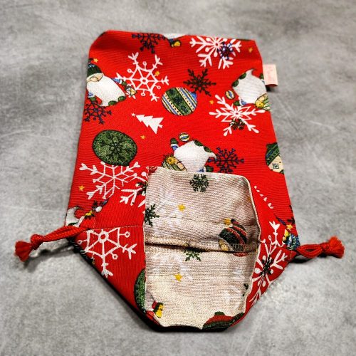 Mikulás/Ajándék zsák "Piros Manók"