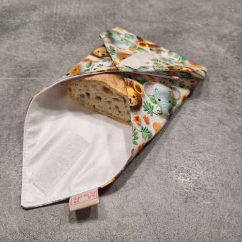 "Állatkert"- Újrahasználható, mosható, pamut textil szalvéta, Újraszalvéta, Re-szalvéta, mérete 27x27cm