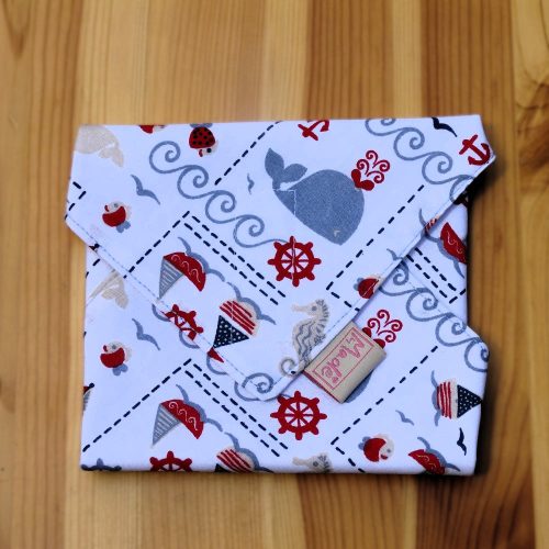 "Bálna álma"- Újrahasználható, mosható, pamut textil szalvéta, Újraszalvéta, Re-szalvéta, mérete 27x27cm