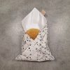 "Fehér Cicás"- Újrahasználható, mosható, pamut textil szalvéta, Újraszalvéta, Re-szalvéta, mérete 27x27cm