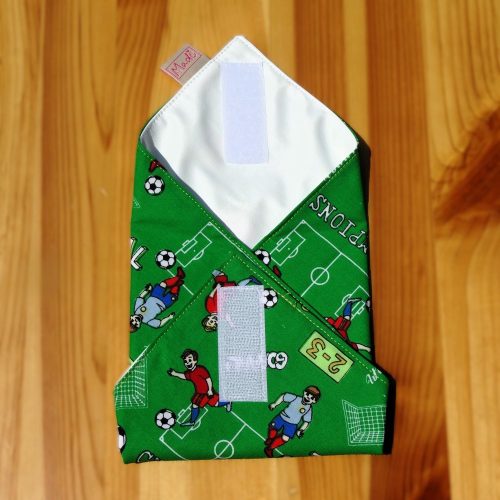 "Gólkirályság"- Újrahasználható, mosható, pamut textil szalvéta, Újraszalvéta, Re-szalvéta, mérete 27x27cm