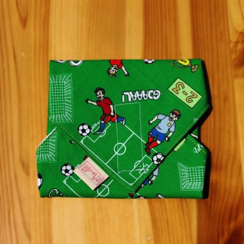 "Gólkirályság"- Újrahasználható, mosható, pamut textil szalvéta, Újraszalvéta, Re-szalvéta, mérete 27x27cm