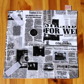   "Híres"- Újrahasználható, mosható, pamut textil szalvéta, Újraszalvéta, Re-szalvéta, mérete 27x27cm