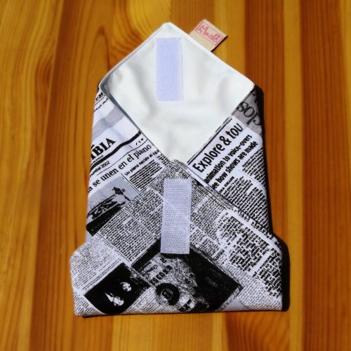 "Híres"- Újrahasználható, mosható, pamut textil szalvéta, Újraszalvéta, Re-szalvéta, mérete 27x27cm