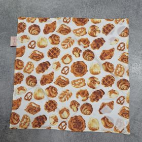  "Kalácska"- Újrahasználható, mosható, pamut textil szalvéta, Újraszalvéta, Re-szalvéta, mérete 27x27cm