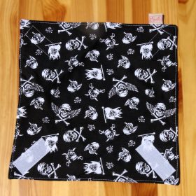   "Kalóz"- Újrahasználható, mosható, pamut textil szalvéta, Újraszalvéta, Re-szalvéta, mérete 27x27cm