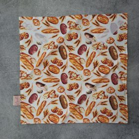   "Kenyeres"- Újrahasználható, mosható, pamut textil szalvéta, Újraszalvéta, Re-szalvéta, mérete 27x27cm