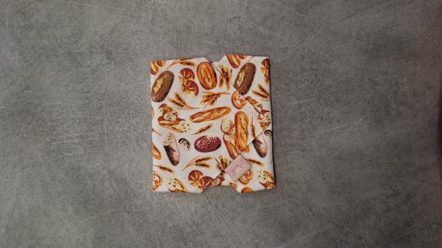 "Kenyeres"- Újrahasználható, mosható, pamut textil szalvéta, Újraszalvéta, Re-szalvéta, mérete 27x27cm