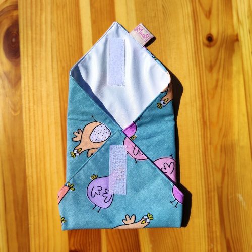 "Kotkoda"- Újrahasználható, mosható, pamut textil szalvéta, Újraszalvéta, Re-szalvéta, mérete 27x27cm