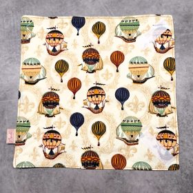   "Léghajó" - Újrahasználható, mosható, pamut textil szalvéta, Újraszalvéta, Re-szalvéta, mérete 27x27cm
