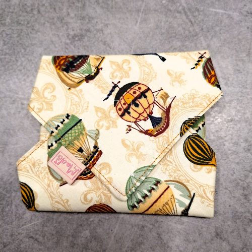 "Léghajó" - Újrahasználható, mosható, pamut textil szalvéta, Újraszalvéta, Re-szalvéta, mérete 27x27cm
