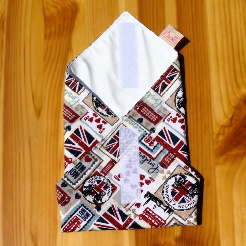 "London Love"- Újrahasználható, mosható, pamut textil szalvéta, Újraszalvéta, Re-szalvéta, mérete 27x27cm