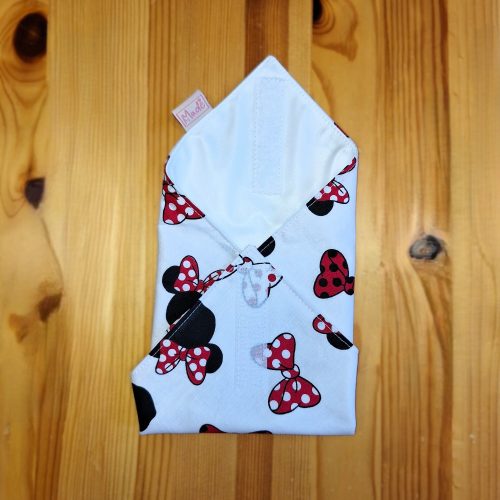 "Minnie"- Újrahasználható, mosható, pamut textil szalvéta, Újraszalvéta, Re-szalvéta, mérete 27x27cm