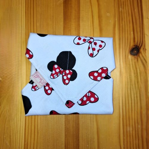 "Minnie"- Újrahasználható, mosható, pamut textil szalvéta, Újraszalvéta, Re-szalvéta, mérete 27x27cm