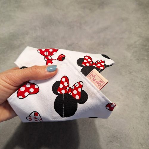 "Minnie"- Újrahasználható, mosható, pamut textil szalvéta, Újraszalvéta, Re-szalvéta, mérete 27x27cm