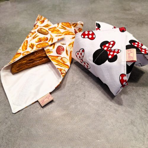 "Minnie"- Újrahasználható, mosható, pamut textil szalvéta, Újraszalvéta, Re-szalvéta, mérete 27x27cm