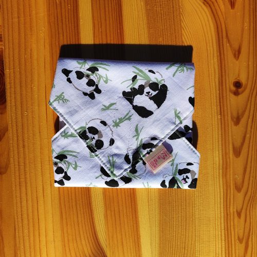 "Pandada"- Újrahasználható, mosható, pamut textil szalvéta, Újraszalvéta, Re-szalvéta, mérete 27x27cm