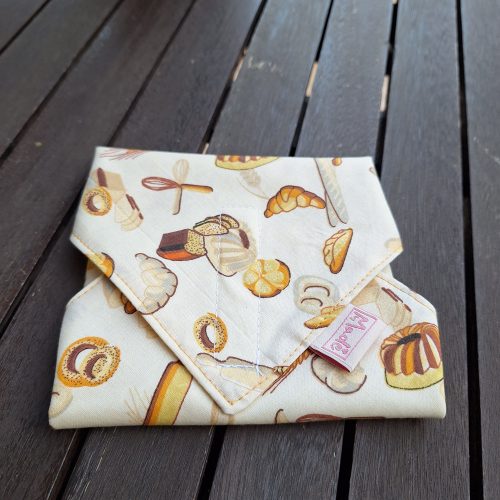 "Péksütis"- Újrahasználható, mosható, pamut textil szalvéta, Újraszalvéta, Re-szalvéta, mérete 27x27cm