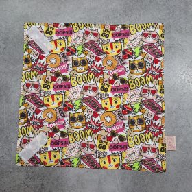   "Robbanó Cicás"- Újrahasználható, mosható, pamut textil szalvéta, Újraszalvéta, Re-szalvéta, mérete 27x27cm