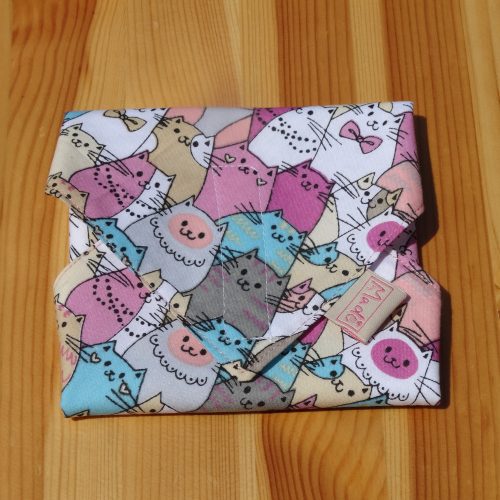 "Sok cica"- Újrahasználható, mosható, pamut textil szalvéta, Újraszalvéta, Re-szalvéta, mérete 27x27cm