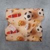 "Sportos"- Újrahasználható, mosható, pamut textil szalvéta, Újraszalvéta, Re-szalvéta, mérete 27x27cm