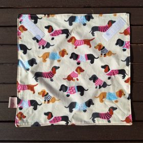   "Tacsi"- Újrahasználható, mosható, pamut textil szalvéta, Újraszalvéta, Re-szalvéta, mérete 27x27cm