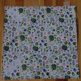   "Újra és újra"- Újrahasználható, mosható, pamut textil szalvéta, Újraszalvéta, Re-szalvéta, mérete 27x27cm