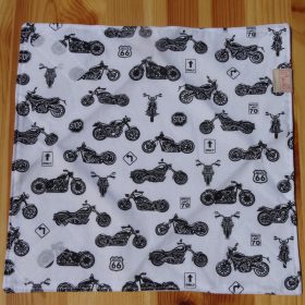   "Vad motoros"- Újrahasználható, mosható, pamut textil szalvéta, Újraszalvéta, Re-szalvéta, mérete 27x27cm