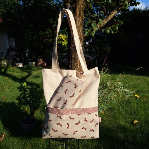 Tacsis vászontáska 2 zsebbel